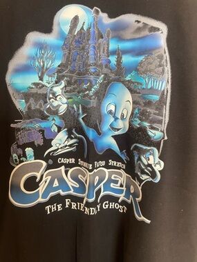 American Apparel Black Tee with Blue Graphic